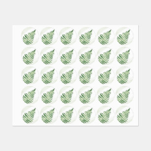 Minimalistische Grüne Hochzeit Etiketten