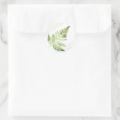 Minimalistische Grüne Hochzeit Runder Aufkleber (Tasche)