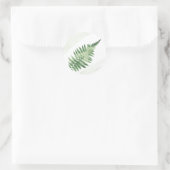 Minimalistische Grüne Hochzeit Runder Aufkleber (Tasche)