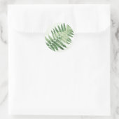 Minimalistische Grüne Hochzeit Runder Aufkleber (Tasche)