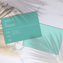 Minimalistische Grüne Hochzeit speichern Sie die D