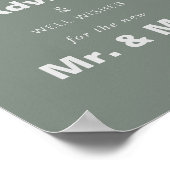 Minimalistische Grüne Hochzeitsberatung und gute W Poster (Ecke)