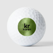 Minimalistische grüne Iridescent Textur Golfball (Vorderseite)