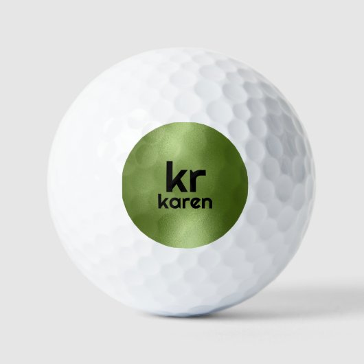Minimalistische grüne Iridescent Textur Golfball (Vorderseite)