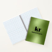 Minimalistische grüne Iridescent Textur Notizblock (Innenseite)