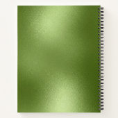 Minimalistische grüne Iridescent Textur Notizblock (Rückseite)