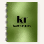 Minimalistische grüne Iridescent Textur Notizblock (Vorderseite)