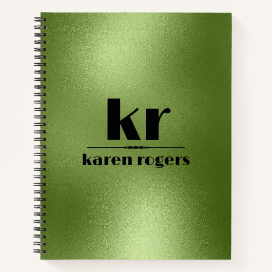 Minimalistische grüne Iridescent Textur Notizblock (Vorderseite)