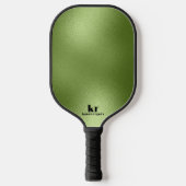 Minimalistische grüne Iridescent Textur Pickleball Schläger (Vorderseite)