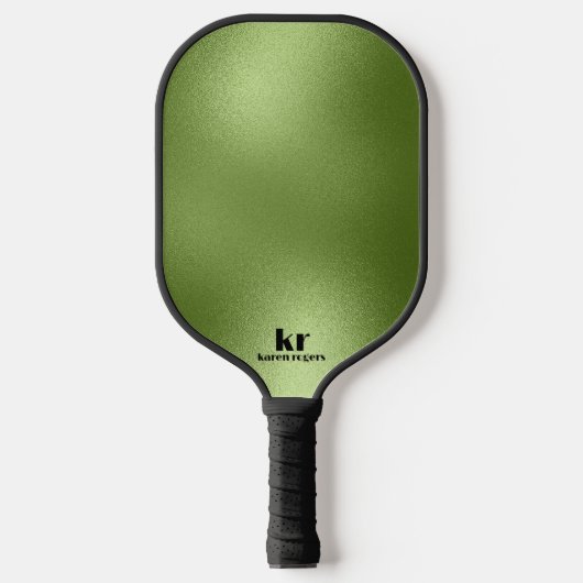 Minimalistische grüne Iridescent Textur Pickleball Schläger (Vorderseite)