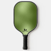 Minimalistische grüne Iridescent Textur Pickleball Schläger (Rückseite)