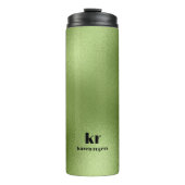 Minimalistische grüne Iridescent Textur Thermosbecher (Vorderseite)