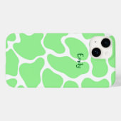 Minimalistische grüne Kuh Case-Mate iPhone Hülle (Rückseite (Horizontal))