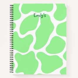 Minimalistische grüne Kuh Notizblock