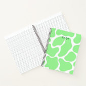 Minimalistische grüne Kuh Notizblock (Innenseite)
