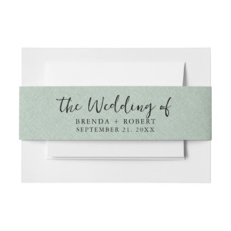 Minimalistische grüne Linen Textur Schwarze Skript Einladungsbanderole