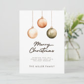 Minimalistische Grüne Ornamente Weihnachten (Stehend Vorderseite)