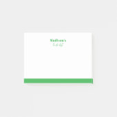 Minimalistische grüne Post-It-Note Post-it Klebezettel (Vorderseite)