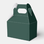 Minimalistische grüne Smaragd-Monogramm-Schrift Ho Geschenkschachtel (Rückseite)