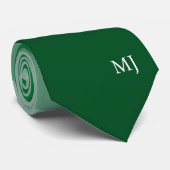 MINIMALISTISCHE, GRÜNE STRIPIERTE MONOGRAMM-INITIA KRAWATTE (Gerollt)