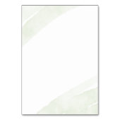 Minimalistische grüne Tischnummer (Rückseite)