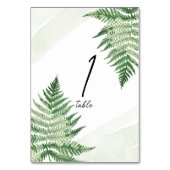 Minimalistische grüne Tischnummer (Vorderseite)