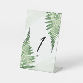 Minimalistische grüne Tischnummer Sockelschild