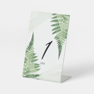Minimalistische grüne Tischnummer Sockelschild