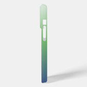 Minimalistische grüne und blaue Gradient-Monogramm Case-Mate iPhone Hülle (Rückseite / Links)