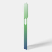 Minimalistische grüne und blaue Gradient-Monogramm Case-Mate iPhone Hülle (Rückseite / Rechts)