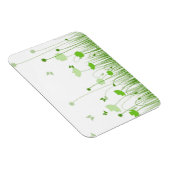 Minimalistische Grüne und Weiße Pflaumen Wiesenblu Magnet (Rechte Seite)