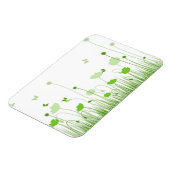 Minimalistische Grüne und Weiße Pflaumen Wiesenblu Magnet (Linke Seite)