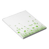 Minimalistische Grüne und Weiße Pflaumen Wiesenblu Notizblock (angewinkelt)