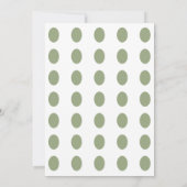 Minimalistische grüne Verlobung Einladung (Rückseite)