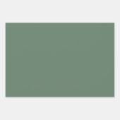 Minimalistische grüne Vollmatte Geschenkpapier Set (Vorderseite 2)