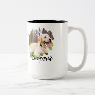 Minimalistische Grunge-Kaffeetasse – modernes, coo Zweifarbige Tasse