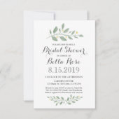 Minimalistische Grünpflanzen Brautparty einladen Einladung (Vorderseite)