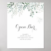 Minimalistische Grünpflanzen Eucalyptus Wedding Op Poster (Vorne)