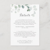 Minimalistische Grünpflanzen Eukalyptus Wedding De Begleitkarte (Vorderseite)