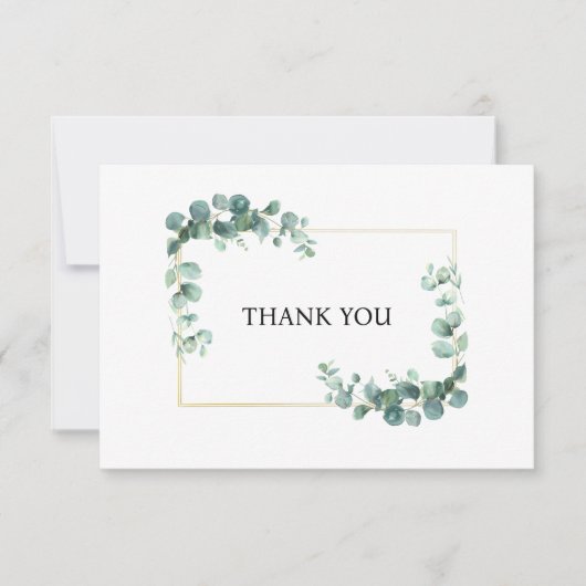 Minimalistische Grünpflanzen Orthodox Christliche Dankeskarte (Vorderseite)