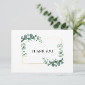 Minimalistische Grünpflanzen Orthodox Christliche Dankeskarte (Stehend Vorderseite)