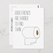 Minimalistische gute Freunde COVID 19 illustriert Postkarte (Vorne/Hinten)