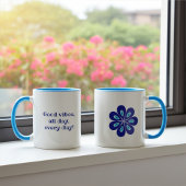 Minimalistische Gute Roben, blaues böse Augen, flo Tasse