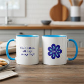 Minimalistische Gute Roben, blaues böse Augen, flo Tasse