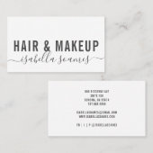 Minimalistische Haarbildschrift Visitenkarte (Vorne/Hinten)
