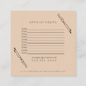 Minimalistische Haare - Stillinie Art Hair Ernennu Terminkarte (Rückseite)