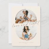 Minimalistische Halbkreise Liebe & Licht Hanukkah Einladung (Vorderseite)