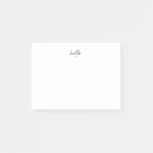 Minimalistische Hallo-Grüße Post-it Klebezettel (Vorderseite)