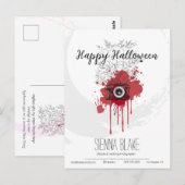 Minimalistische Halloween-Fotograf-Grüße Postkarte (Vorne/Hinten)