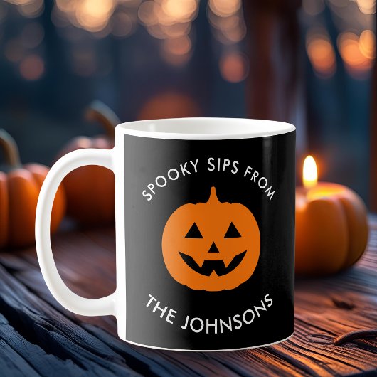 Minimalistische Halloween Spooky Sips - Personalis Kaffeetasse